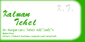 kalman tehel business card